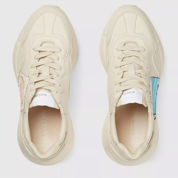Brand new women’s Gucci Cream Sneakers with Dog Design size 10 - Picture 4 of 13
